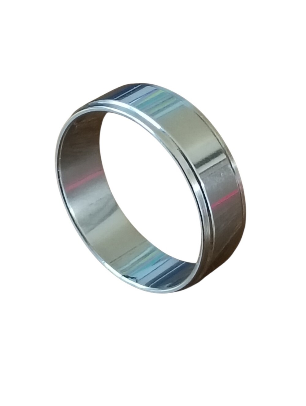 Ring Size 11.5 Classic Silver Men's Band Ring - Polished Stainless Steel Look